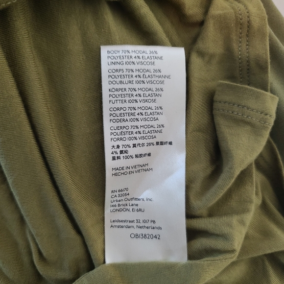 Anthropologie Ruched Modal Maxi Dress Green Cinched Waist Size Small - Picture 9 of 13